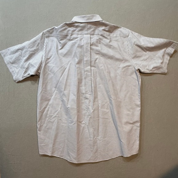 L.L. Bean Wrinkle-Resistant Short Sleeve Button-Down Shirt Men 17.5 Tall - Picture 9 of 9
